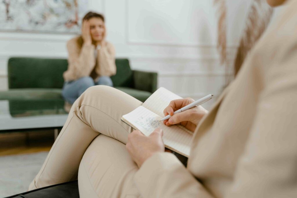 mujer en terapia